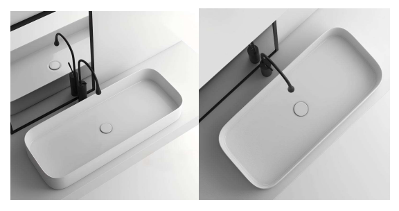 White ceramic basin sink